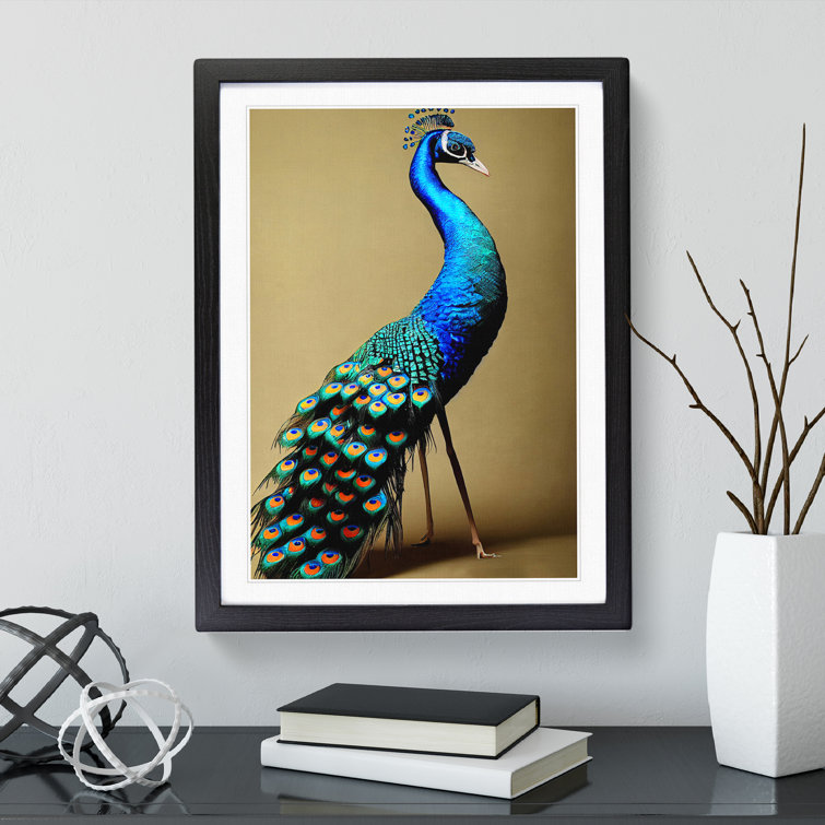 Latitude Vive XV10224257X Stunning Peacock Picture Frame Graphic Art